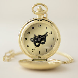 Comedy and Tragedy Theater Gold Pocket Watch