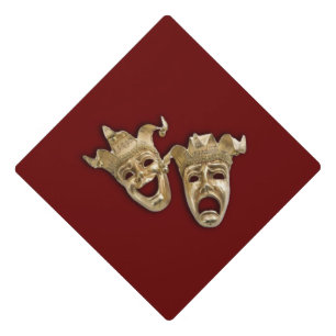 Comedy and Tragedy Theater Graduation Cap Topper