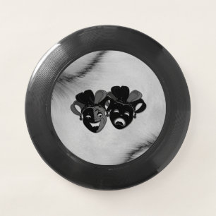 Comedy and Tragedy Theater Jester Masks Silver Wham-O Frisbee