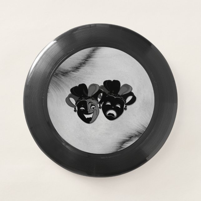 Comedy and Tragedy Theater Jester Masks Silver Wham-O Frisbee (Front)