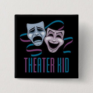 Comedy And Tragedy Theater Kid Button