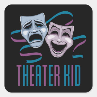 Comedy And Tragedy Theater Kid Square Sticker