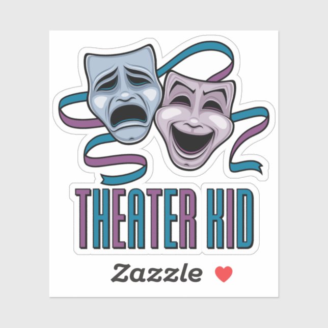 Comedy And Tragedy Theater Kid Sticker (Sheet)