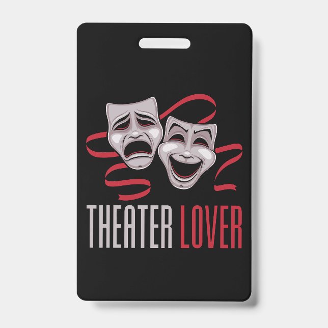 Comedy And Tragedy Theater Lover Badge (Front)