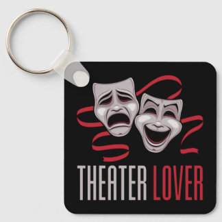 Comedy And Tragedy Theater Lover Keychain