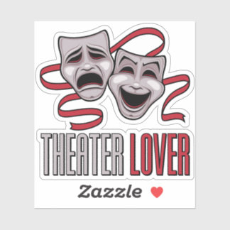 Comedy And Tragedy Theater Lover Sticker