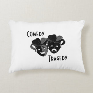 Comedy and Tragedy Theater Masks Accent Pillow