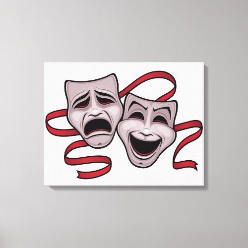Comedy And Tragedy Theater Masks Canvas Print