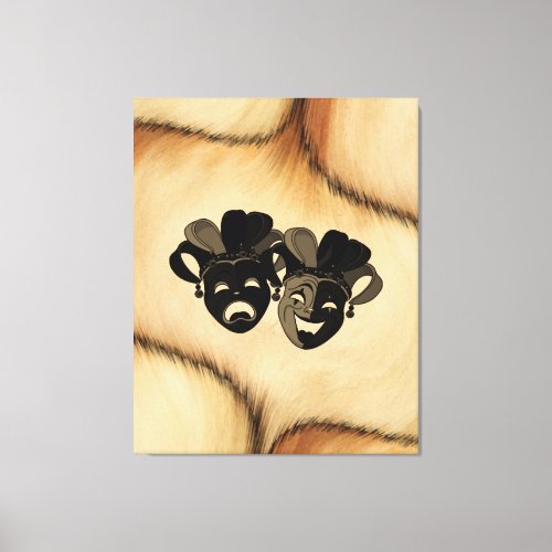 Comedy and Tragedy Theater Masks Canvas Print
