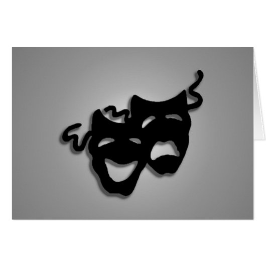 Comedy and Tragedy Theater Masks Cards (Front Horizontal)