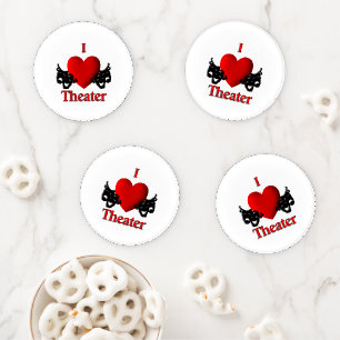 Comedy and Tragedy Theater Masks Coaster Set