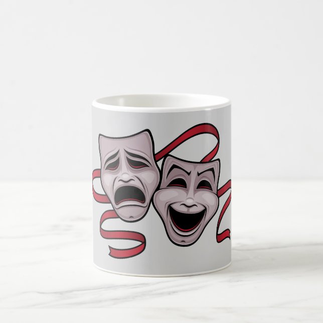 Comedy And Tragedy Theater Masks Coffee Mug (Center)