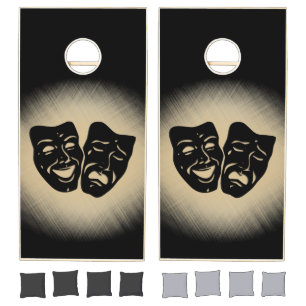 Comedy and Tragedy Theater Masks Cornhole Set