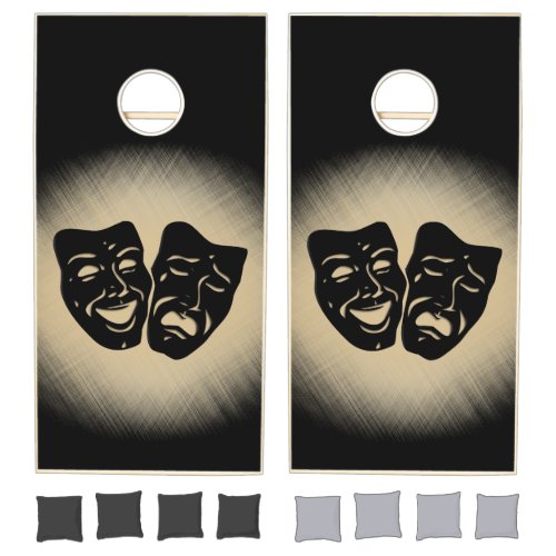Comedy and Tragedy Theater Masks Cornhole Set