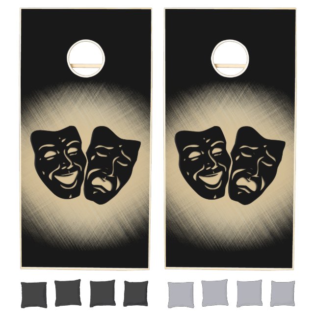 Comedy and Tragedy Theater Masks Cornhole Set (Set)