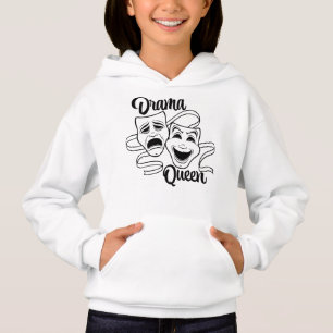 Comedy And Tragedy Theater Masks Drama Queen Black Hoodie