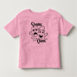 Comedy And Tragedy Theater Masks Drama Queen Black Toddler T-shirt