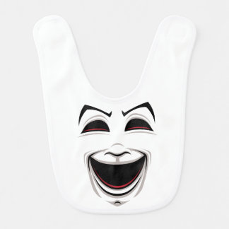 Comedy And Tragedy Theater Masks Faces Baby Bib