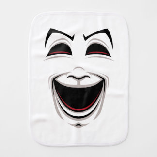 Comedy And Tragedy Theater Masks Faces Baby Burp Cloth