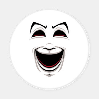 Comedy And Tragedy Theater Masks Faces Coaster Set