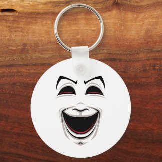 Comedy And Tragedy Theater Masks Faces Keychain