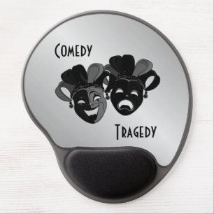 Comedy and Tragedy Theater Masks Gel Mouse Pad