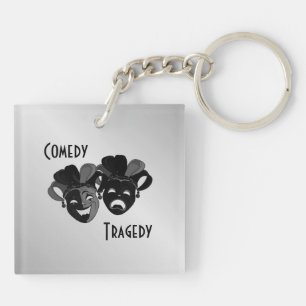 Comedy and Tragedy Theater Masks Keychain