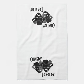 Comedy and Tragedy Theater Masks Kitchen Towel