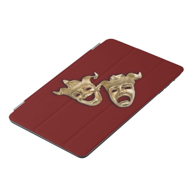 Comedy and Tragedy Theater Masks Maroon iPad Mini Cover (Side)