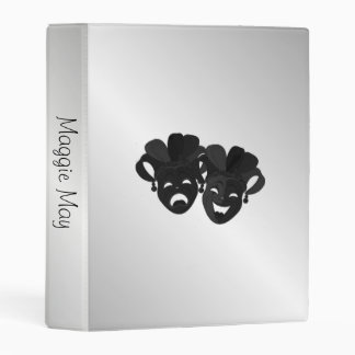 Comedy and Tragedy Theater Masks Mini Binder