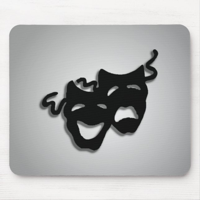 Comedy and Tragedy Theater Masks Mouse Pad (Front)