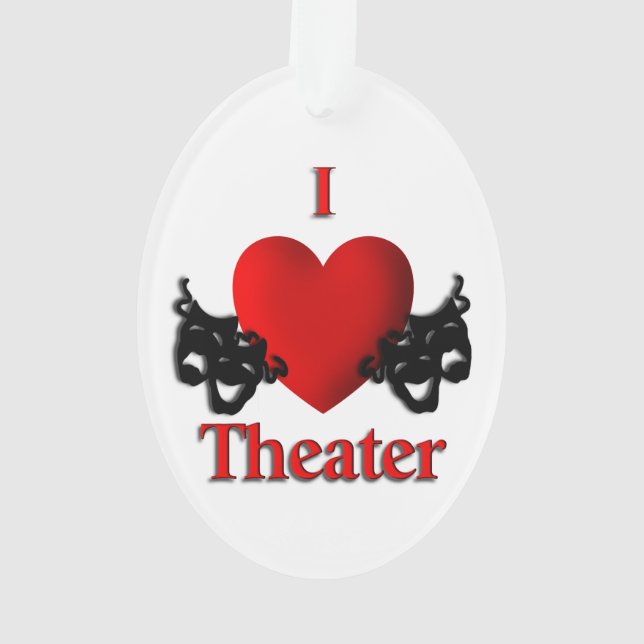 Comedy and Tragedy Theater Masks Ornament (Back)