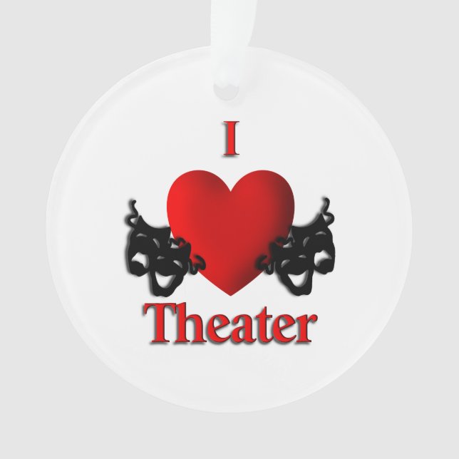 Comedy and Tragedy Theater Masks Ornament (Front)