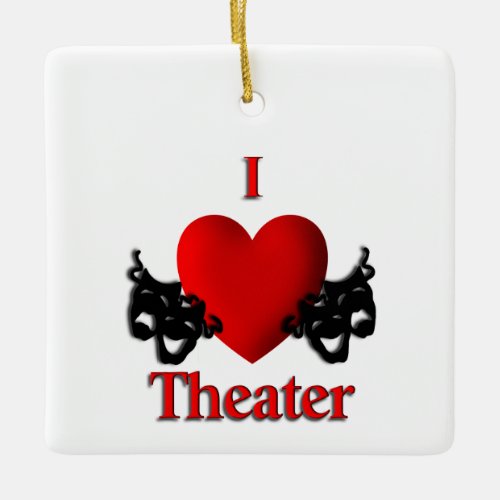 Comedy and Tragedy Theater Masks Ornament