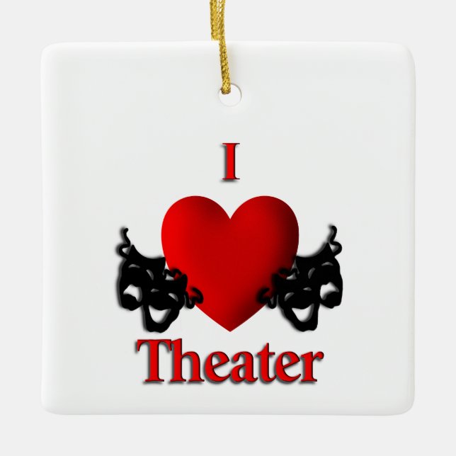 Comedy and Tragedy Theater Masks Ornament (Front)