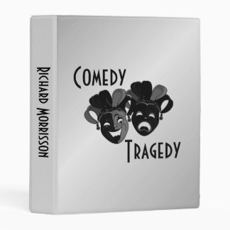 Comedy and Tragedy Theater Masks Personal Mini Binder
