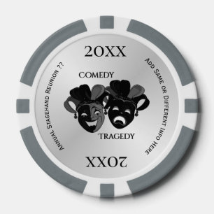 Comedy and Tragedy Theater Masks Poker Chips