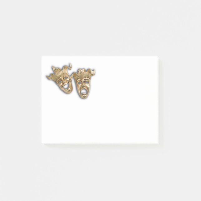 Comedy and Tragedy Theater Masks Post-it Notes (Front)