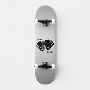 Comedy and Tragedy Theater Masks Skateboard