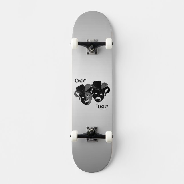 Comedy and Tragedy Theater Masks Skateboard (Front)