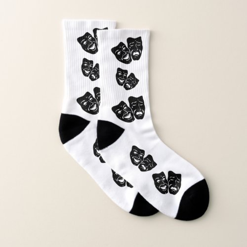 Comedy and Tragedy Theater Masks Socks