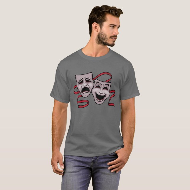 Comedy And Tragedy Theater Masks T-Shirt (Front Full)