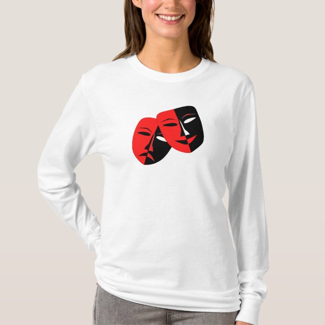 Comedy and tragedy theater masks. T-Shirt (Front)