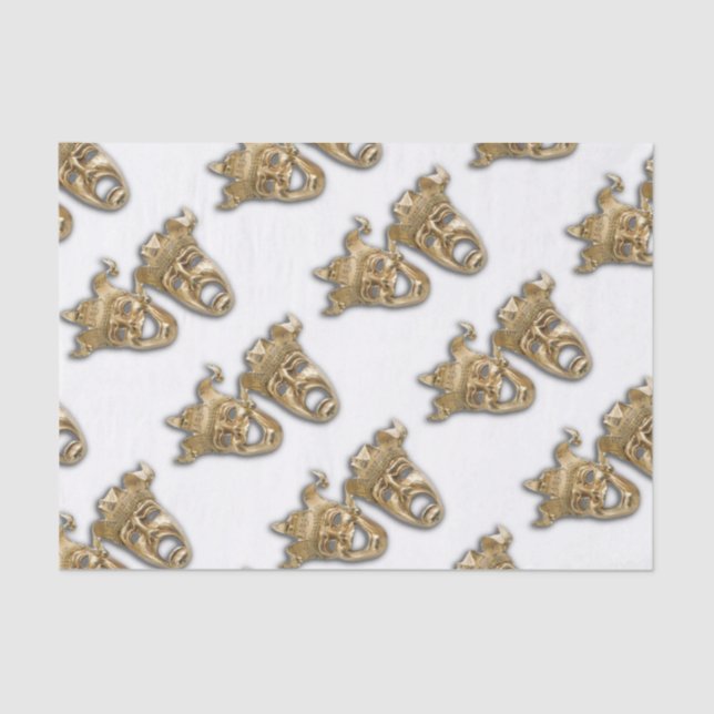 Comedy and Tragedy Theater Masks Tissue Paper (Front)