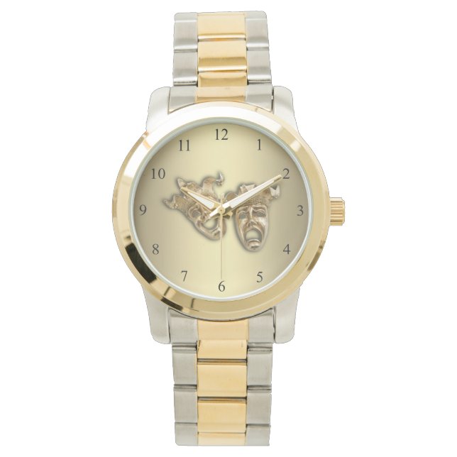 Comedy and Tragedy Theater Masks Watch (Front)