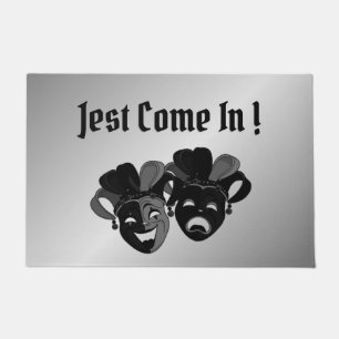 Comedy and Tragedy Theater Masks Welcome Doormat