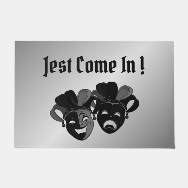 Comedy and Tragedy Theater Masks Welcome Doormat (Front)