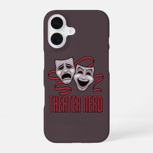 Comedy And Tragedy Theater Nerd iPhone Case (Back)