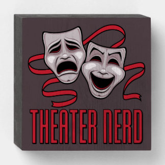 Comedy And Tragedy Theater Nerd Wooden Box Sign