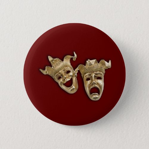 Comedy and Tragedy Theater Pinback Button